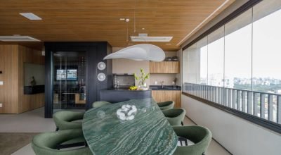 Elegância sóbria: apartamento tem adega walk-in e espaço para charutos