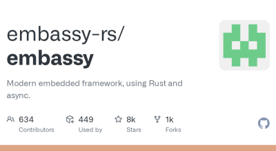embassy-rs/embassy: Framework incorporado moderno, usando Rust e async.