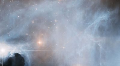Hubble observa nuvem fantasmagórica viva com formação estelar