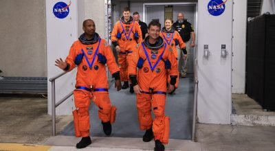 A tripulação do Artemis II sai para cenários de treino