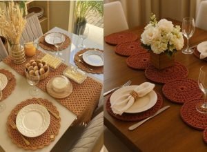 como usar o crochê para deixar o almoço afetivo
