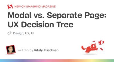 Árvore de decisão UX - Smashing Magazine