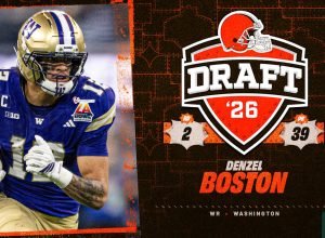 Browns seleciona WR Denzel Boston com a escolha nº 39 no Draft de 2026 da NFL