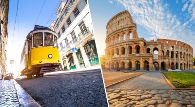 Europa 2 em 1! Passagens para Portugal mais Espanha, Itália, França ou outro destino europeu a partir de R$ 3.585