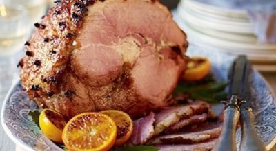 Pernil de Natal temperado com mel