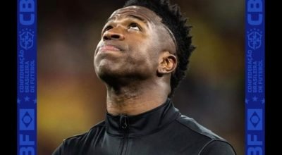 Lewis Hamilton demonstra apoio a Vinicius Jr. nas redes sociais