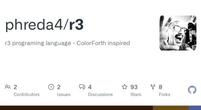 GitHub - phreda4/r3: linguagem de programação r3