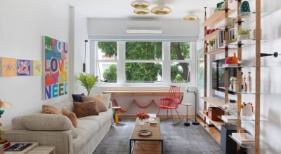 Reforma em apartamento de 60 m² transforma varanda em área de serviço com lavabo