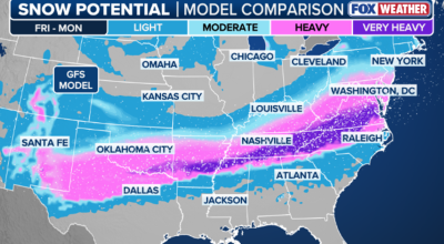 Meteorologistas dizem que neve ‘substancial’ é possível neste fim de semana