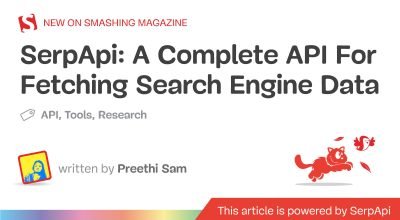 Uma API completa para busca de dados de mecanismos de pesquisa - Smashing Magazine