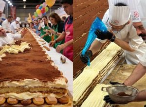 Tiramisu gigante quebra recorde com números impressionantes