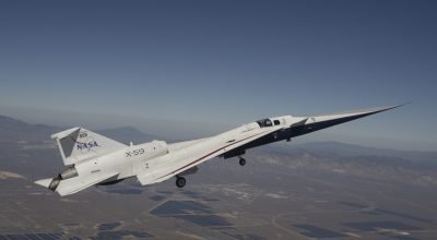 Aeronave experimental supersônica X-59 da NASA faz segundo vôo